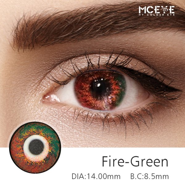 MCeye Fire Green Colored Contact Lenses