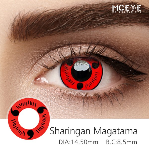 MCeye Sharingan Magatama Red Colored Contact Lenses